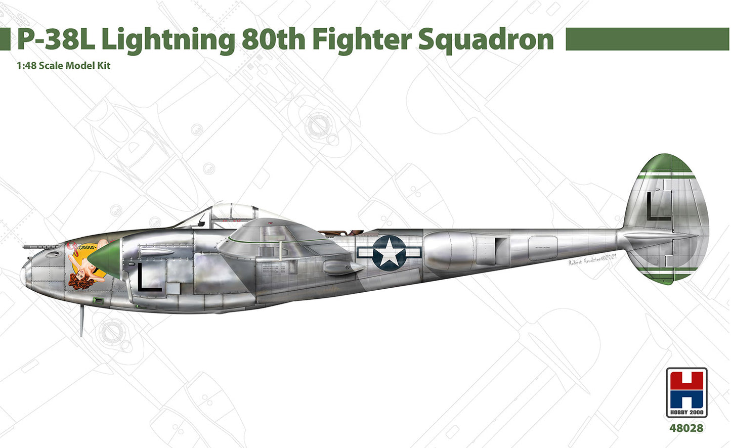 Hobby 2000 48028 1:48 Lockheed P-38L Lightning 80th Fighter Squadron