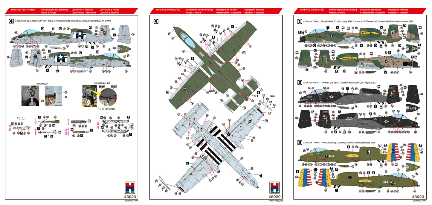 Hobby 2000 48029 1:48 Fairchild A-10C Thunderbolt II Special Schemes