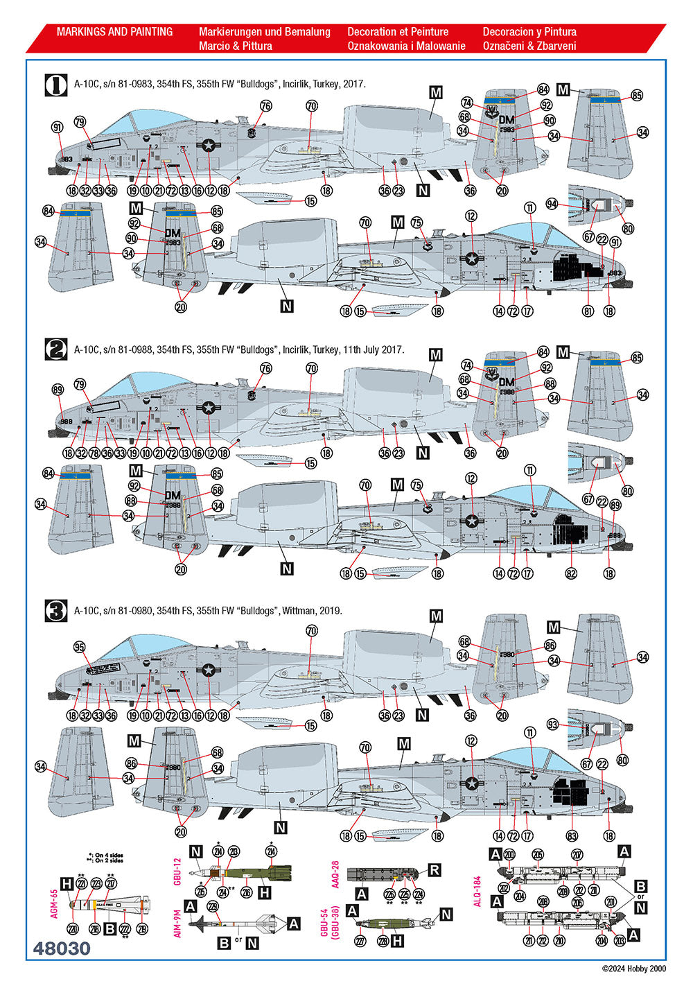 Hobby 2000 48030 1:48 Fairchild A-10C Thunderbolt II Operation Inherent Resolve