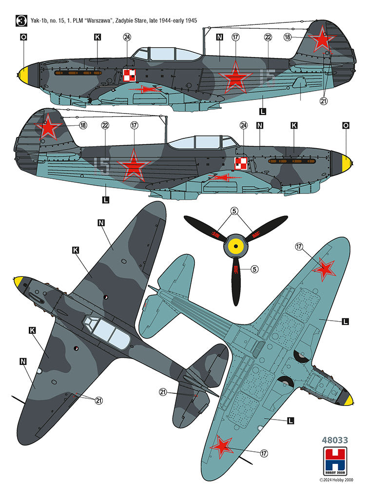 Hobby 2000 48033 1:48 Yakovlev Yak-1b 1. PLM 'Warszawa' 1944-45