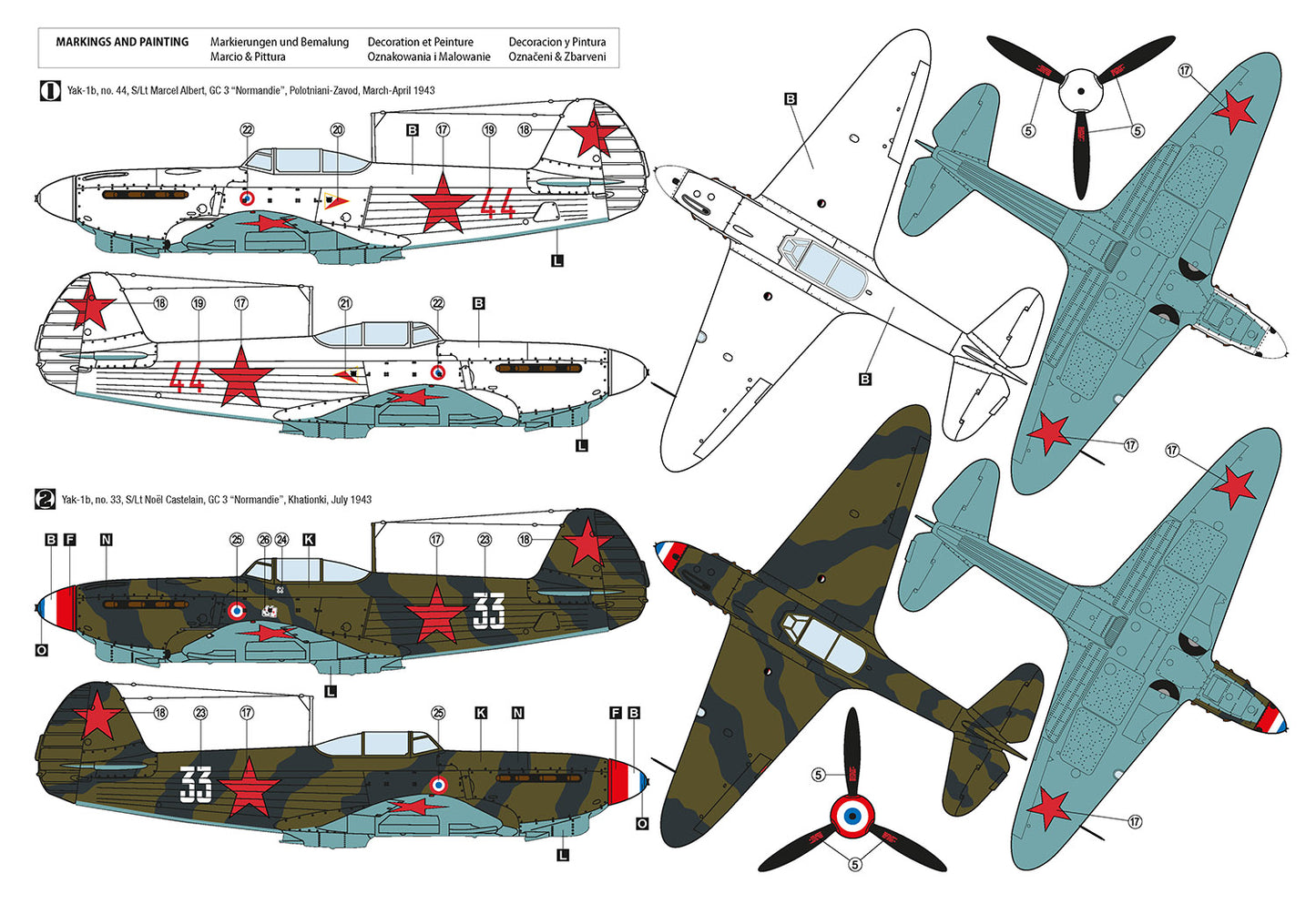 Hobby 2000 48034 1:48 Yakovlev Yak-1b GC 3 'Normandie' 1943