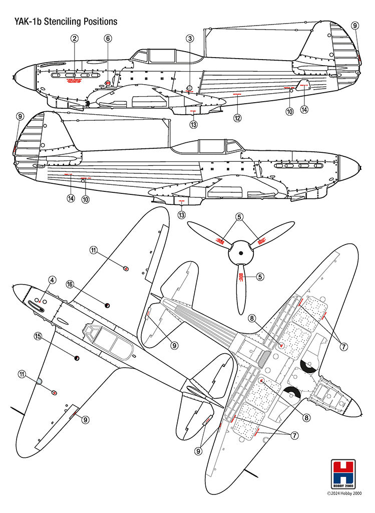 Hobby 2000 48034 1:48 Yakovlev Yak-1b GC 3 'Normandie' 1943