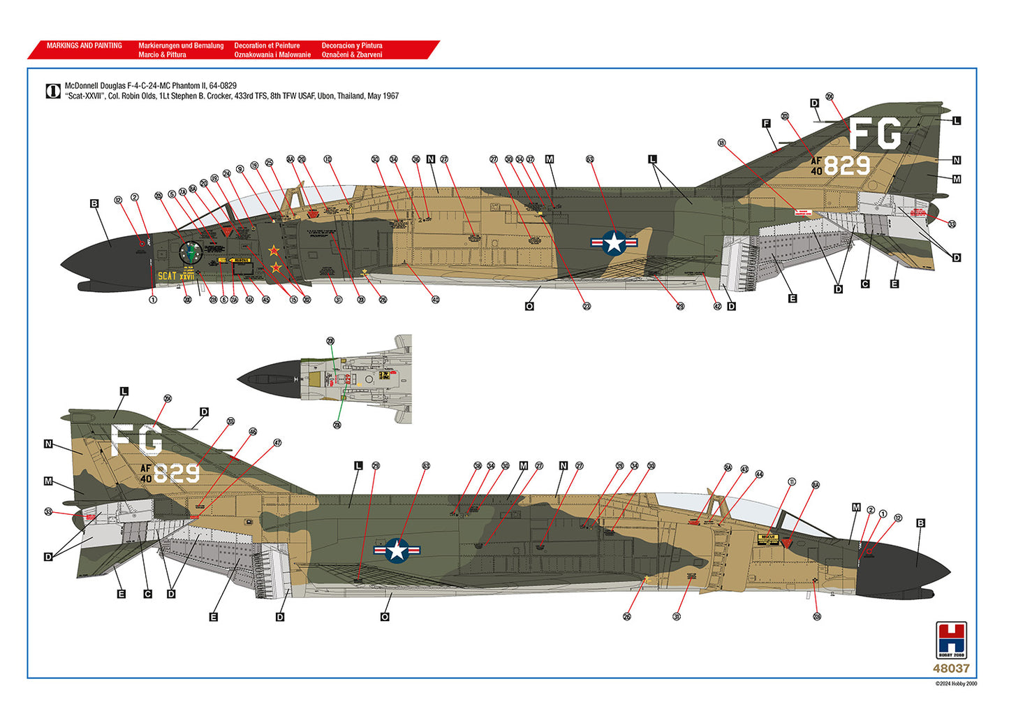 Hobby 2000 48037 1:48 McDonnell F-4C Phantom Vietnam Aces vol.1