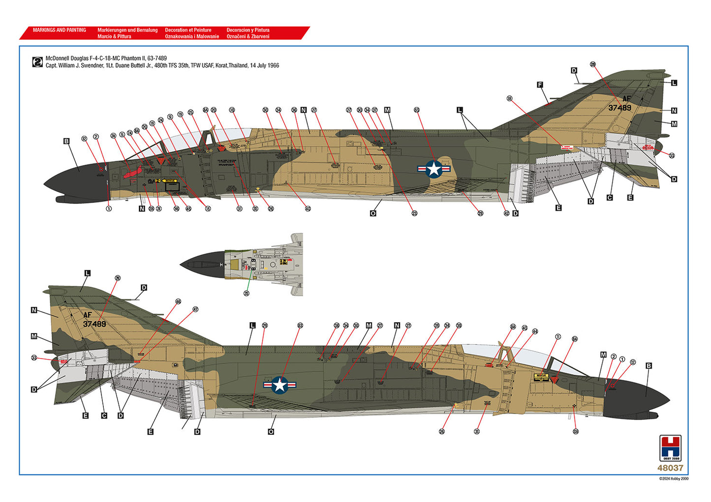 Hobby 2000 48037 1:48 McDonnell F-4C Phantom Vietnam Aces vol.1