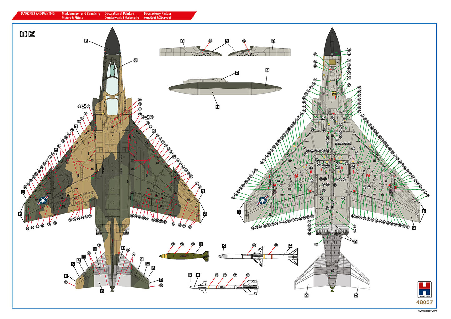 Hobby 2000 48037 1:48 McDonnell F-4C Phantom Vietnam Aces vol.1