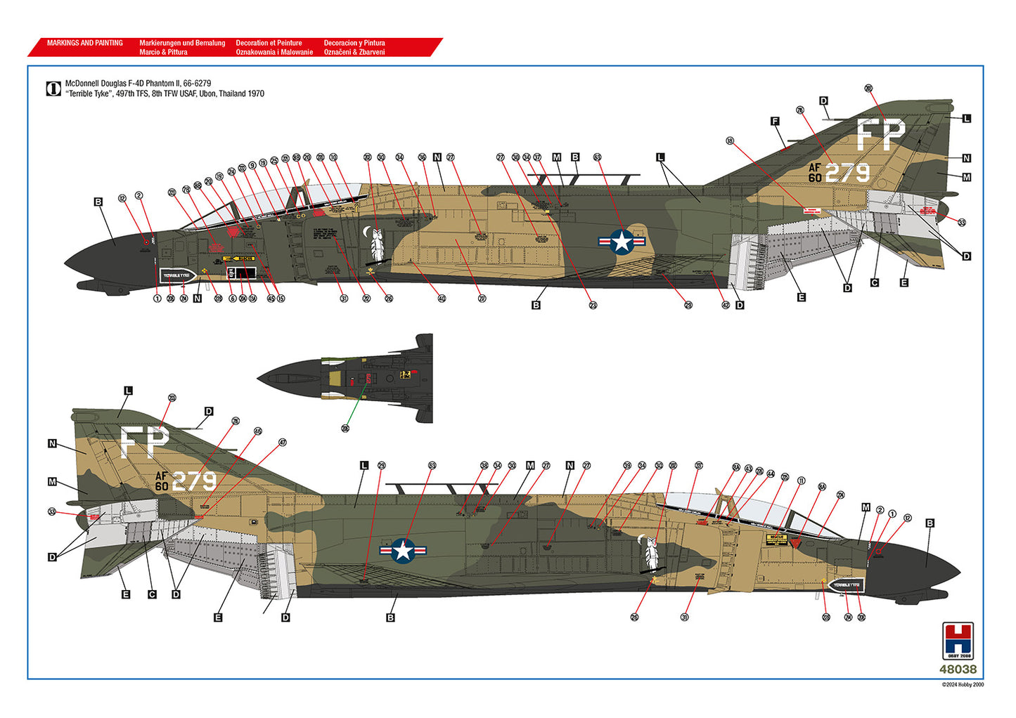 Hobby 2000 48038 1:48 McDonnell F-4D Phantom Vietnam Aces vol.2