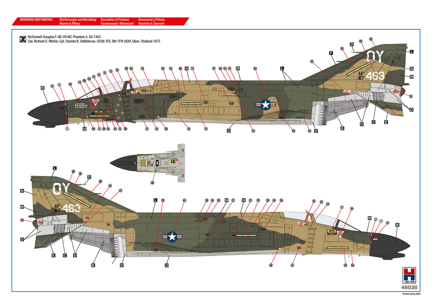 Hobby 2000 48038 1:48 McDonnell F-4D Phantom Vietnam Aces vol.2