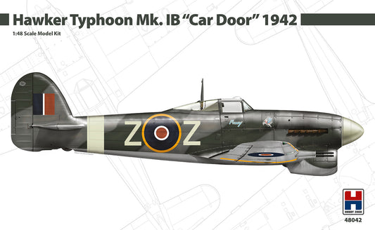 Hobby 2000 48042 1:48 Hawker Typhoon Mk. IB 'Car Door' 1942 Hasegawa + Cartograf + Masks