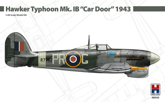 Hobby 2000 48045 1:48 Hawker Typhoon Mk. IB 'Car Door' 1943 Hasegawa + Cartograf + Masks