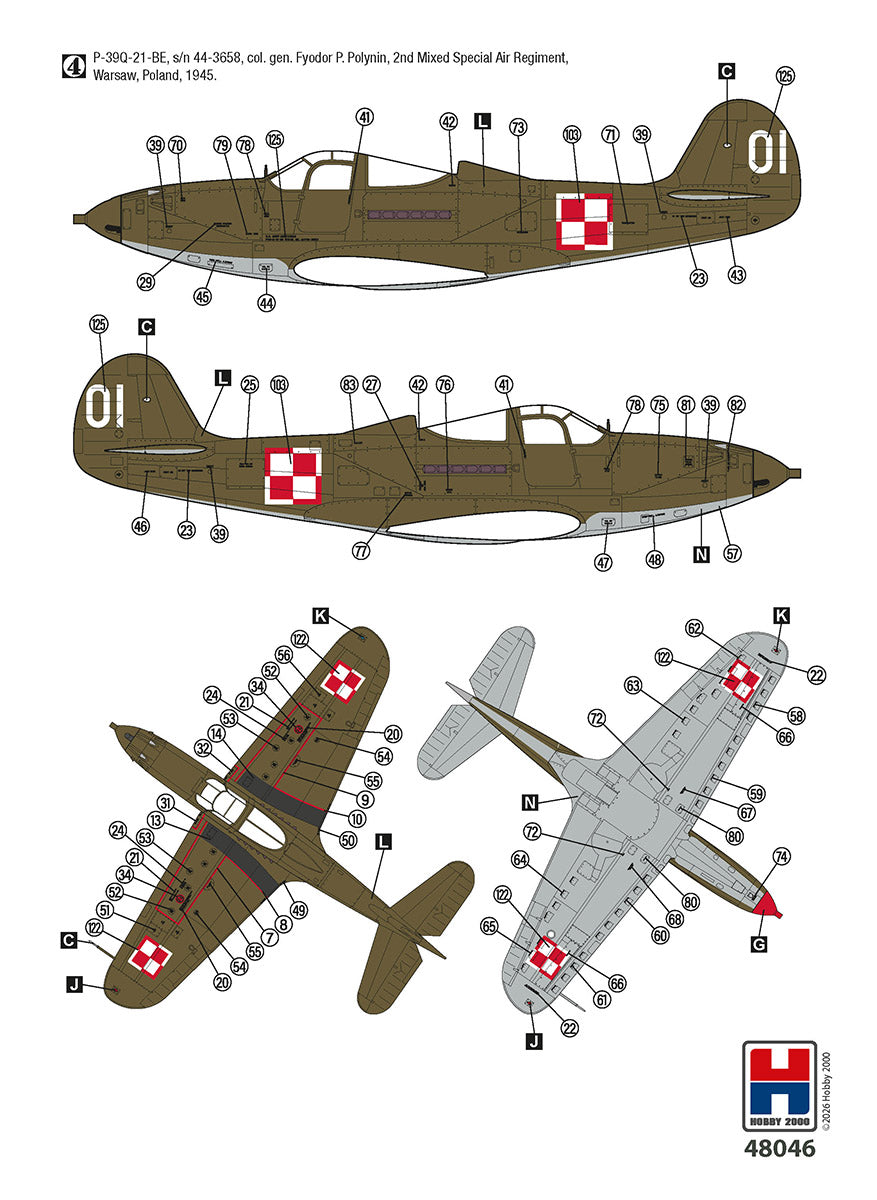 Hobby 2000 48046 1:48 Bell P-39Q/N Airacobra Eastern Front.