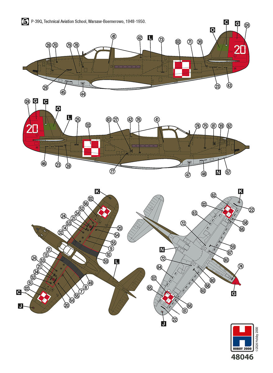 Hobby 2000 48046 1:48 Bell P-39Q/N Airacobra Eastern Front.