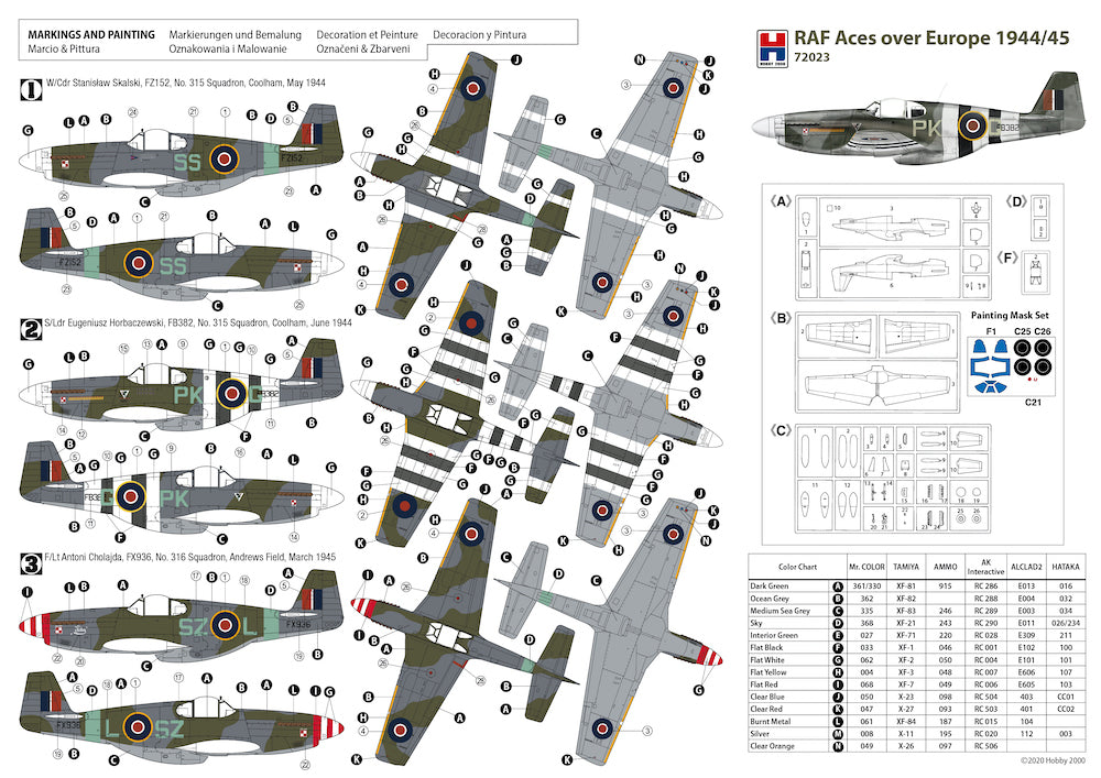 Hobby 2000 K72023 1:72 North-American Mustang III RAF Aces over Europe