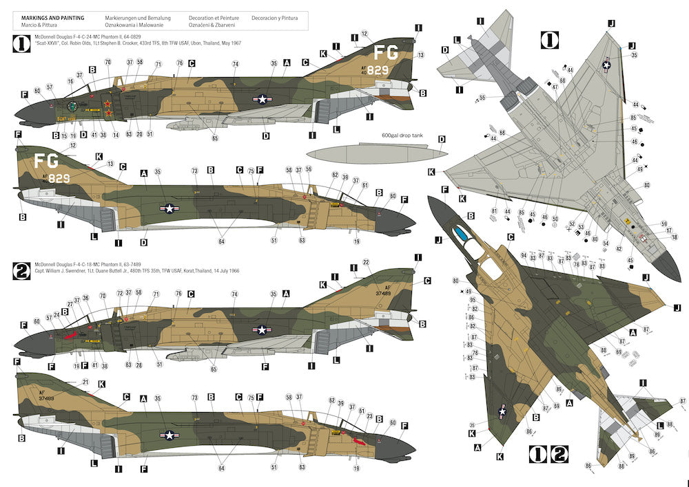 Hobby 2000 K72027 1:72 McDonnell F-4C Phantom II - Vietnam Aces 1