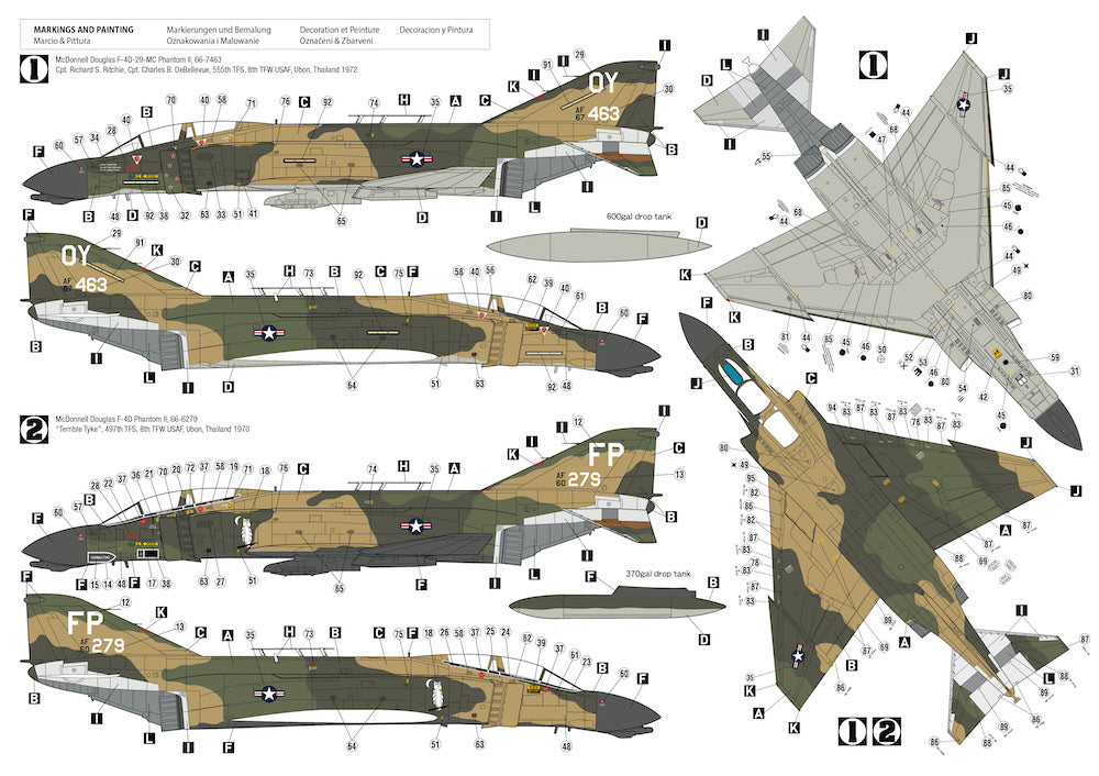 Hobby 2000 K72028 1:72 McDonnell F-4D Phantom II - Vietnam Aces 2