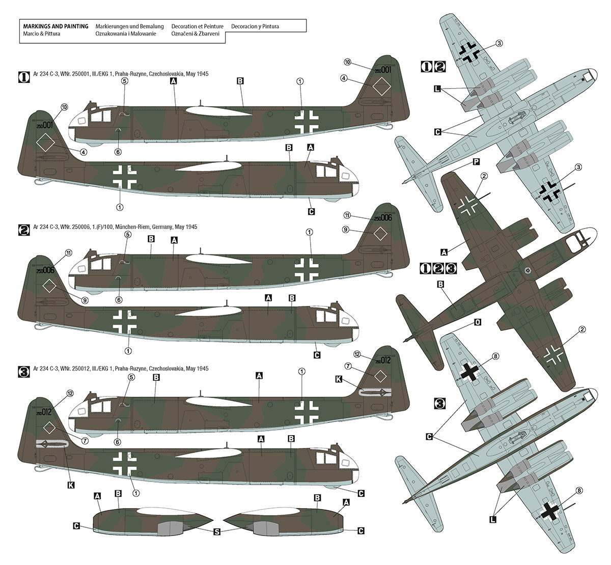 Hobby 2000 72050 1:72 Arado Ar234 C-3 with Bombentorpedo Initial Production