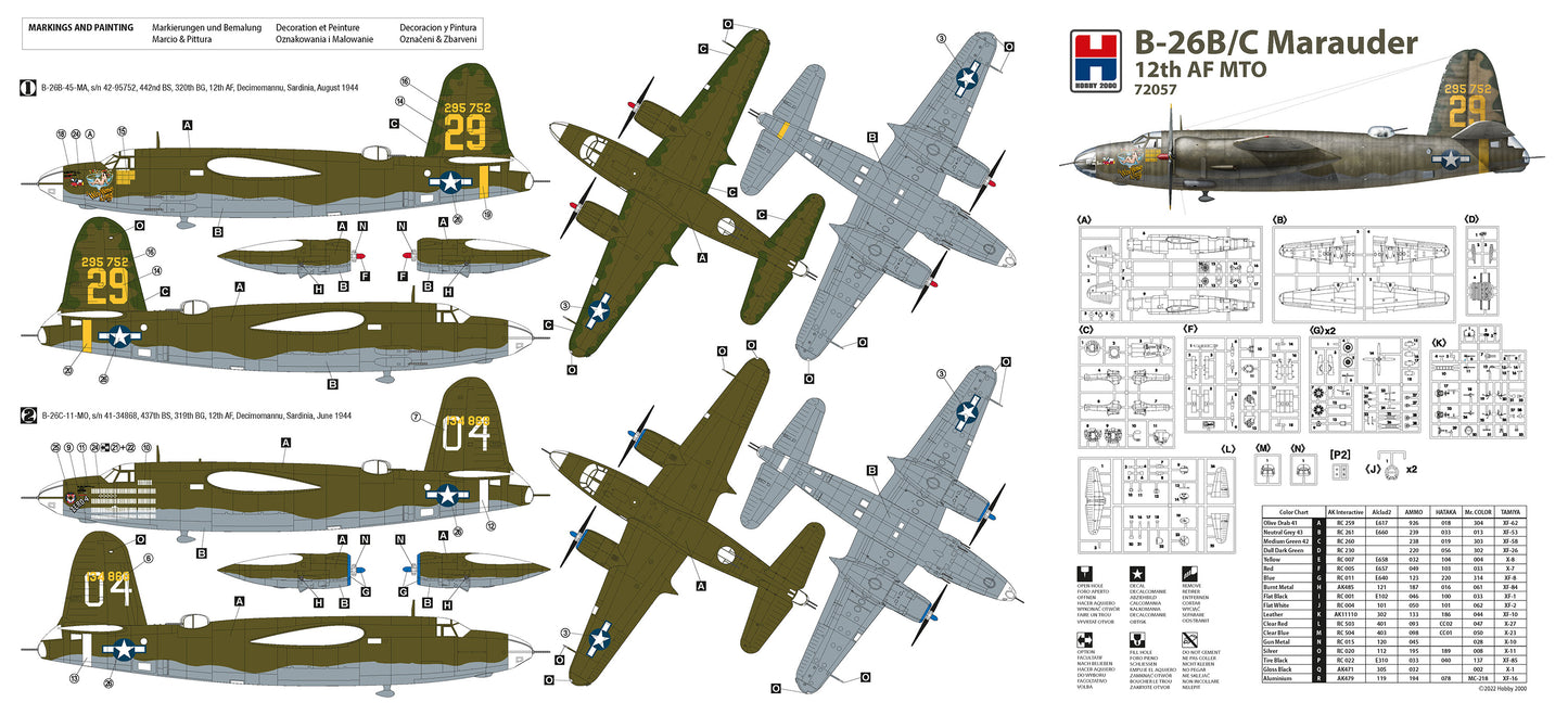 Hobby 2000 72057 1:72 Martin B-26B/C Marauder