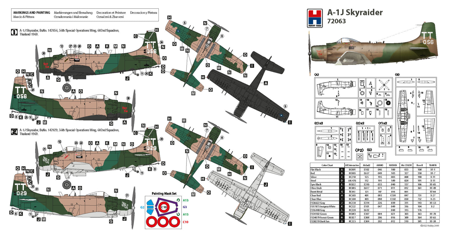 Hobby 2000 K72063 1:72 Douglas A-1J Skyraider