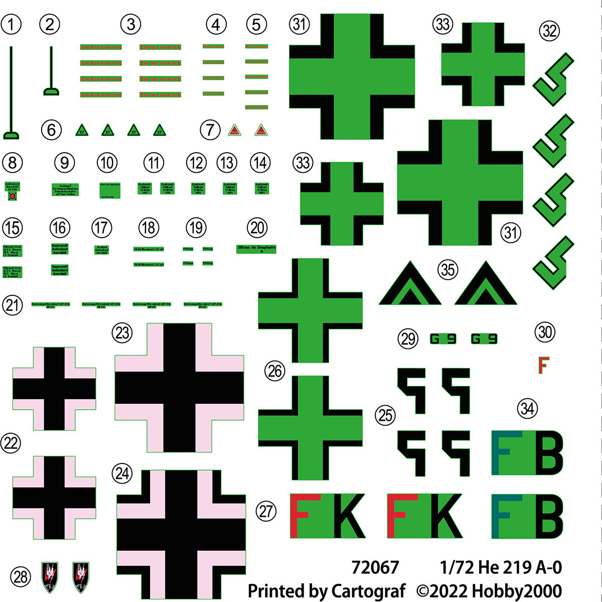 Hobby 2000 72067 1:72 Heinkel He219 A-0