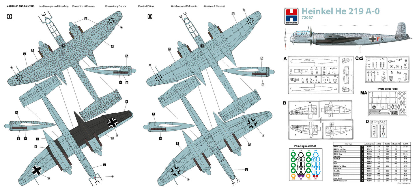 Hobby 2000 72067 1:72 Heinkel He219 A-0