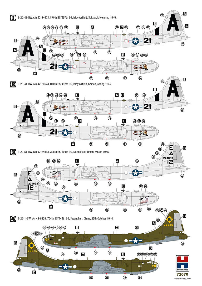 Hobby 2000 72070 1:72 Boeing B-29 Superfortress