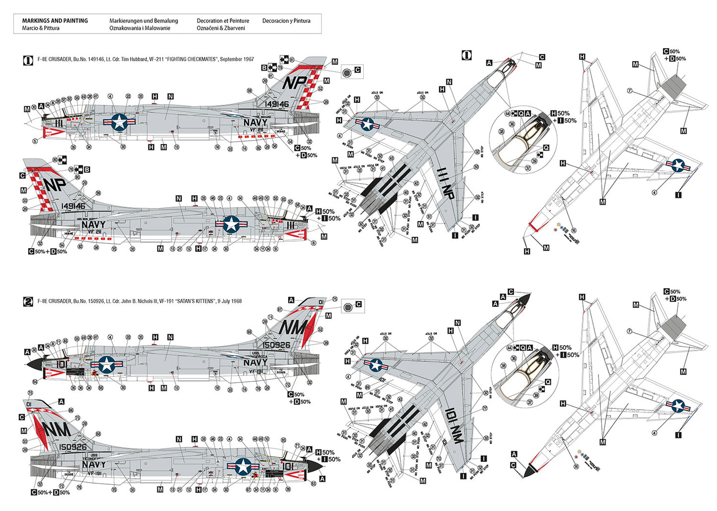 Hobby 2000 72073 1:72 Vought F-8E Crusader 'MiG Killers'