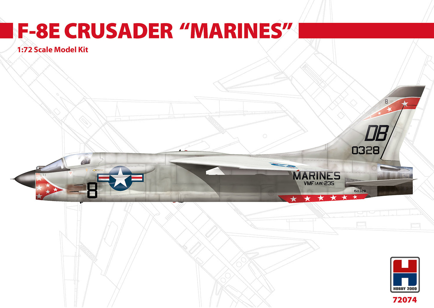 Hobby 2000 72074 1:72 Vought F-8E Crusader 'Marines'