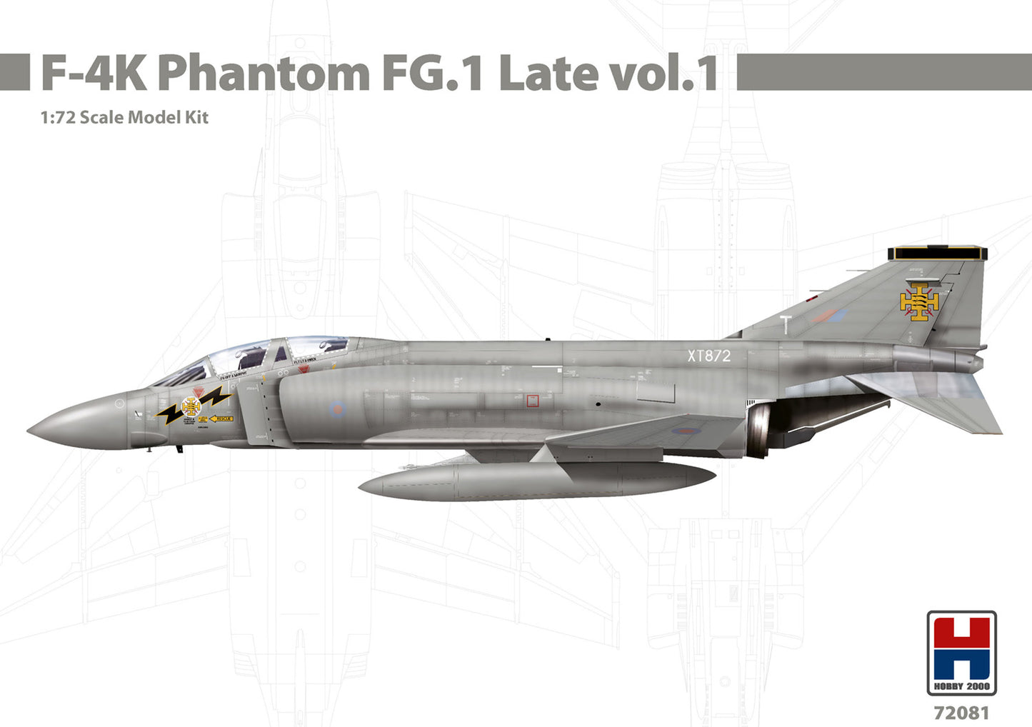 Hobby 2000 72081 1:72 McDonnell-Douglas F-4K Phantom FG.1 Late Vol.1 (ex-Fujimi)