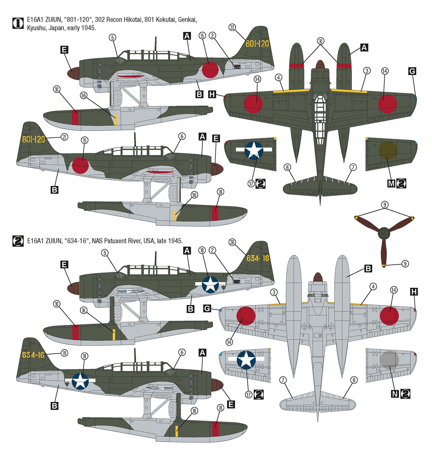 Hobby 2000 72087 1:72 Aichi E16A1 Zuiun floatplane Late version