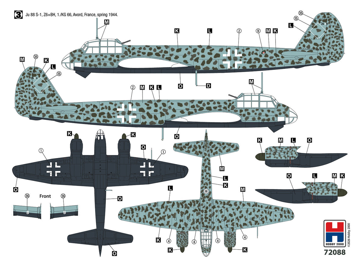 Hobby 2000 72088 1:72 Junkers Ju-88S-1