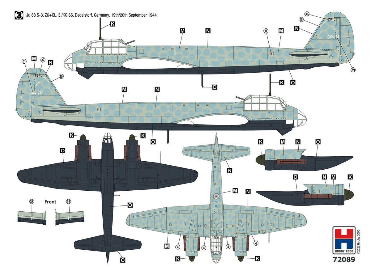 Hobby 2000 72089 1:72 Junkers Ju-88S-3