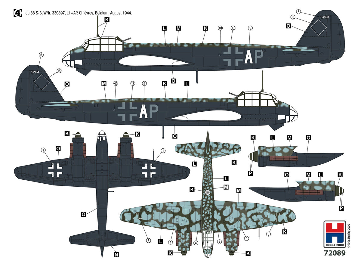 Hobby 2000 72089 1:72 Junkers Ju-88S-3