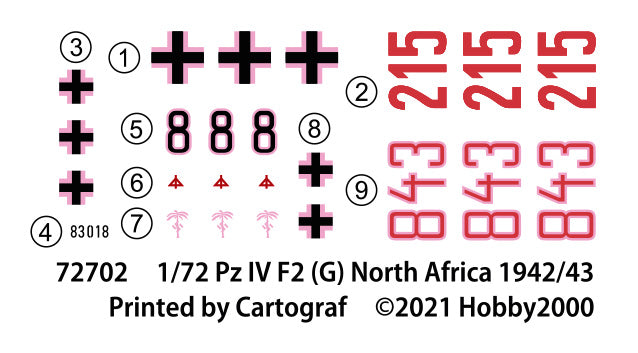 Hobby 2000 K72702 1:72 Pz.Kpfw.IV Ausf.F2 (G) North Africa 1942