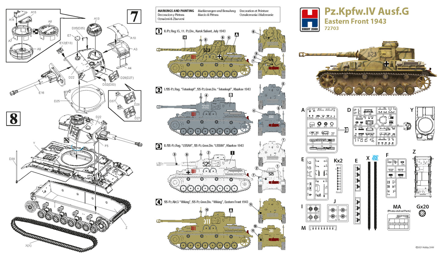 Hobby 2000 K72703 1:72 Pz.Kpfw.IV Ausf.G Eastern Front 1943