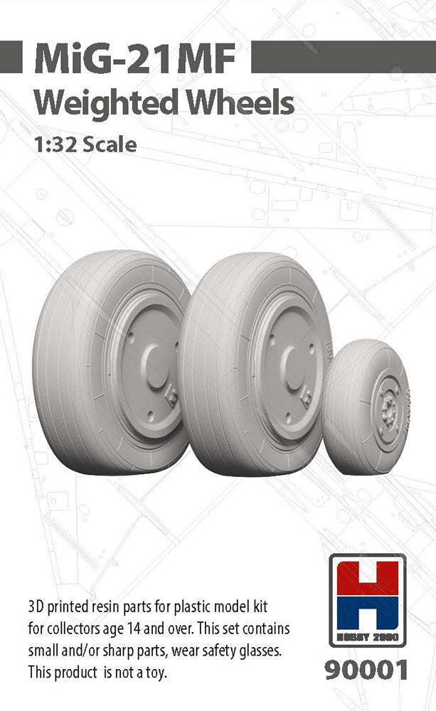 Hobby 2000 90001 1:32 Mikoyan MiG-21MF Weighted Wheels