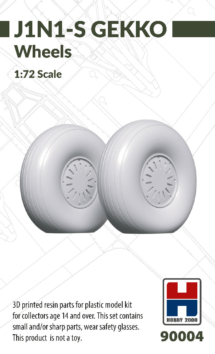 Hobby 2000 90004 1:72 Nakajima J1N1-S Gekko Wheels