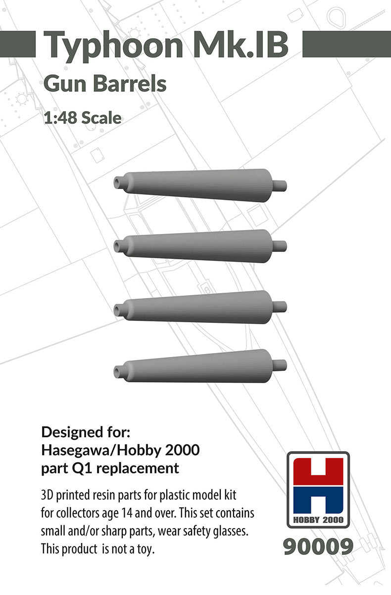 Hobby 2000 90009 1:48 Hawker Typhoon Mk.IB Gun Barrels