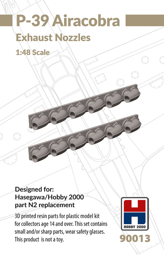 Hobby 2000 90013 1:48 Bell P-39Q/N Airacobra Exhaust Nozzles
