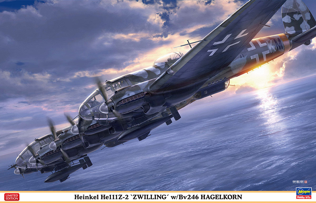 Hasegawa 02305 1:72 Heinkel He111 Z-2 Zwilling with Bv246 Hagelkorn