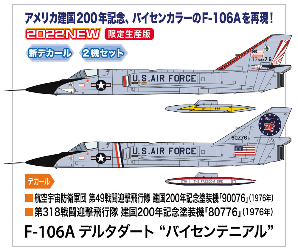 Hasegawa 02402 1:72 Convair F-106A Delta Dart 'Bicentennial' - Two kits in the box