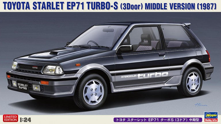 Hasegawa 20559 1:24 Toyota Starlet EP71 TURBO-S (3Door) Middle Version