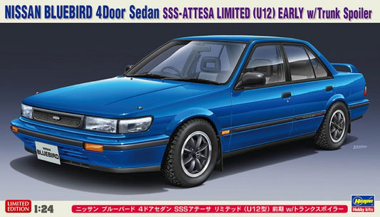 Hasegawa 20562 1:24 Nissan Bluebird 4Door Sedan SSS-ATTESA Limited (U12) Early with Trunk Spoiler