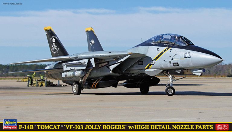 Hasegawa SP673 1:72 Grumman F-14B Tomcat VF-103 Jolly Rogers With 3D Printed Nozzles and Photo Etched Interior Parts
