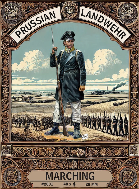 HAT Industrie 2001 28mm Napoleonic Prussian Landwehr (Marching)