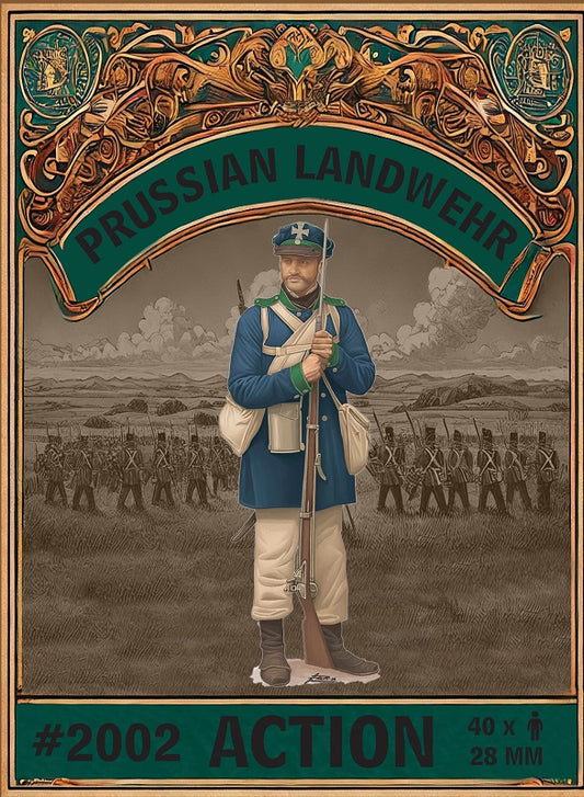 HAT Industrie 2002 28mm Napoleonic Prussian Landwehr (Action)