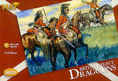 HAT Industrie 8033 1:72 Napoleonic British Dragoons 12 mounted figures