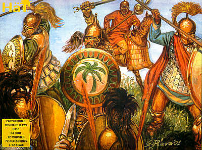 HAT Industrie 8056 1:72 Carthaginian Command and Cavalry 24 foot, 12 mounted, 72 accessories
