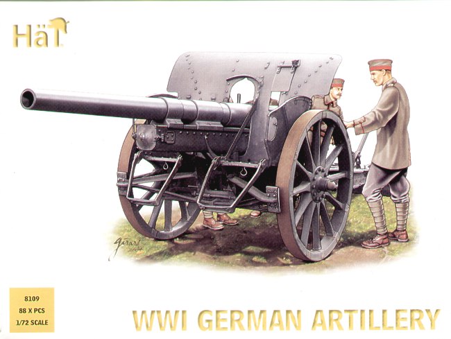 HAT Industrie 8109 1:72 4 x German Artillery and Limber WWI