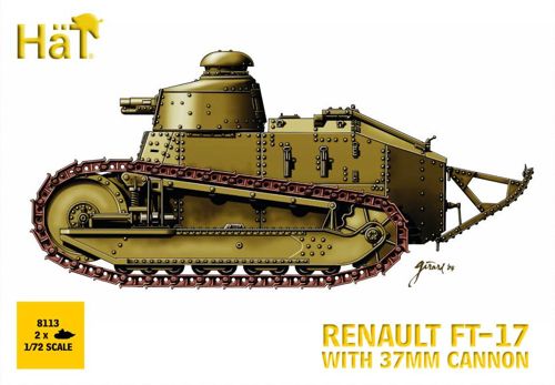 HAT Industrie 8113 1:72 2 x Renault FT-17 with 37mm cannon WWI