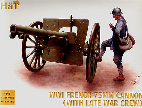 HAT Industrie 8161 1:72 : WWI French 75mm gun with crew (helmet)