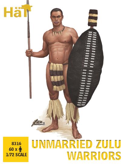 HAT Industrie 8316 1:72 Unmarried Zulu warriors